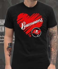 Heart Tampa Bay Buccaneers logo shirt