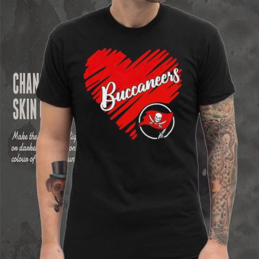 Heart Tampa Bay Buccaneers logo shirt