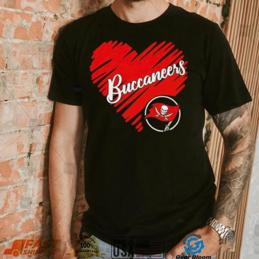Heart Tampa Bay Buccaneers logo shirt