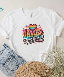 Heart rainbow love Valentines 2024 T Shirt