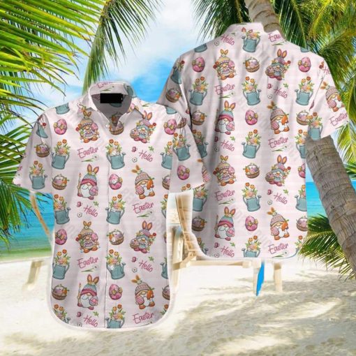 Hello Easter Gnomes Hawaiian Shirt Aloha Casual Shirt For Men And Women