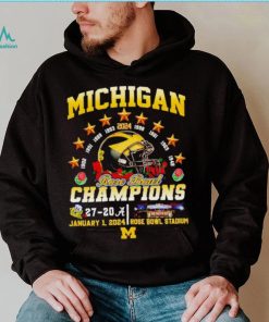 Helmet Michigan 2024 Rose Bowl Champions 27 20 shirt
