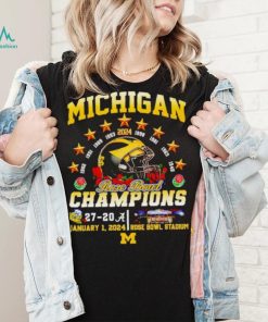 Helmet Michigan 2024 Rose Bowl Champions 27 20 shirt