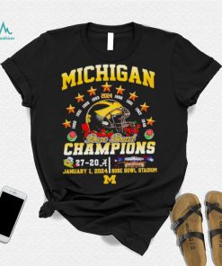 Helmet Michigan 2024 Rose Bowl Champions 27 20 shirt