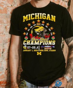 Helmet Michigan 2024 Rose Bowl Champions 27 20 shirt