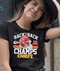 Helmet back 2 back 2022 2023 Champs Chiefs shirt