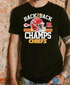 Helmet back 2 back 2022 2023 Champs Chiefs shirt