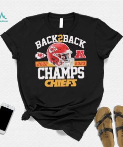 Helmet back 2 back 2022 2023 Champs Chiefs shirt