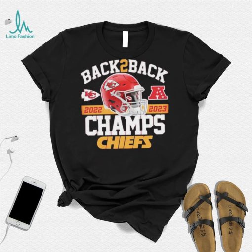 Helmet back 2 back 2022 2023 Champs Chiefs shirt