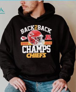 Helmet back 2 back 2022 2023 Champs Chiefs shirt
