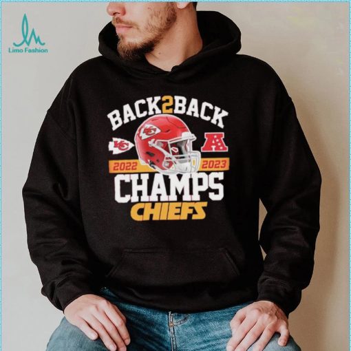 Helmet back 2 back 2022 2023 Champs Chiefs shirt