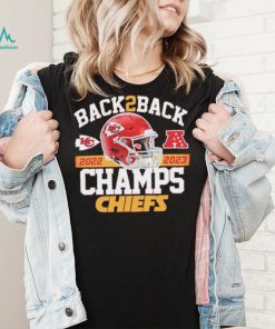 Helmet back 2 back 2022 2023 Champs Chiefs shirt
