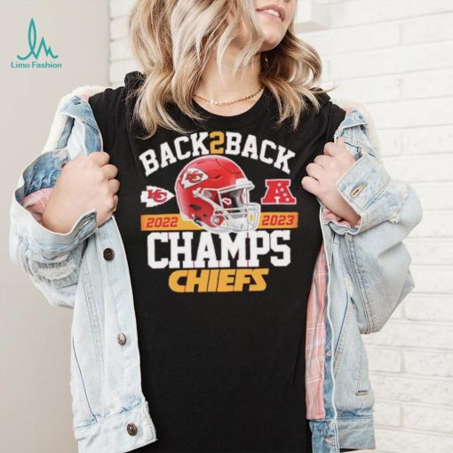 Helmet back 2 back 2022 2023 Champs Chiefs shirt