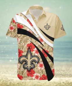 Hibiscus Sport Style New Orleans Saints NFL Hawaiian Shirt