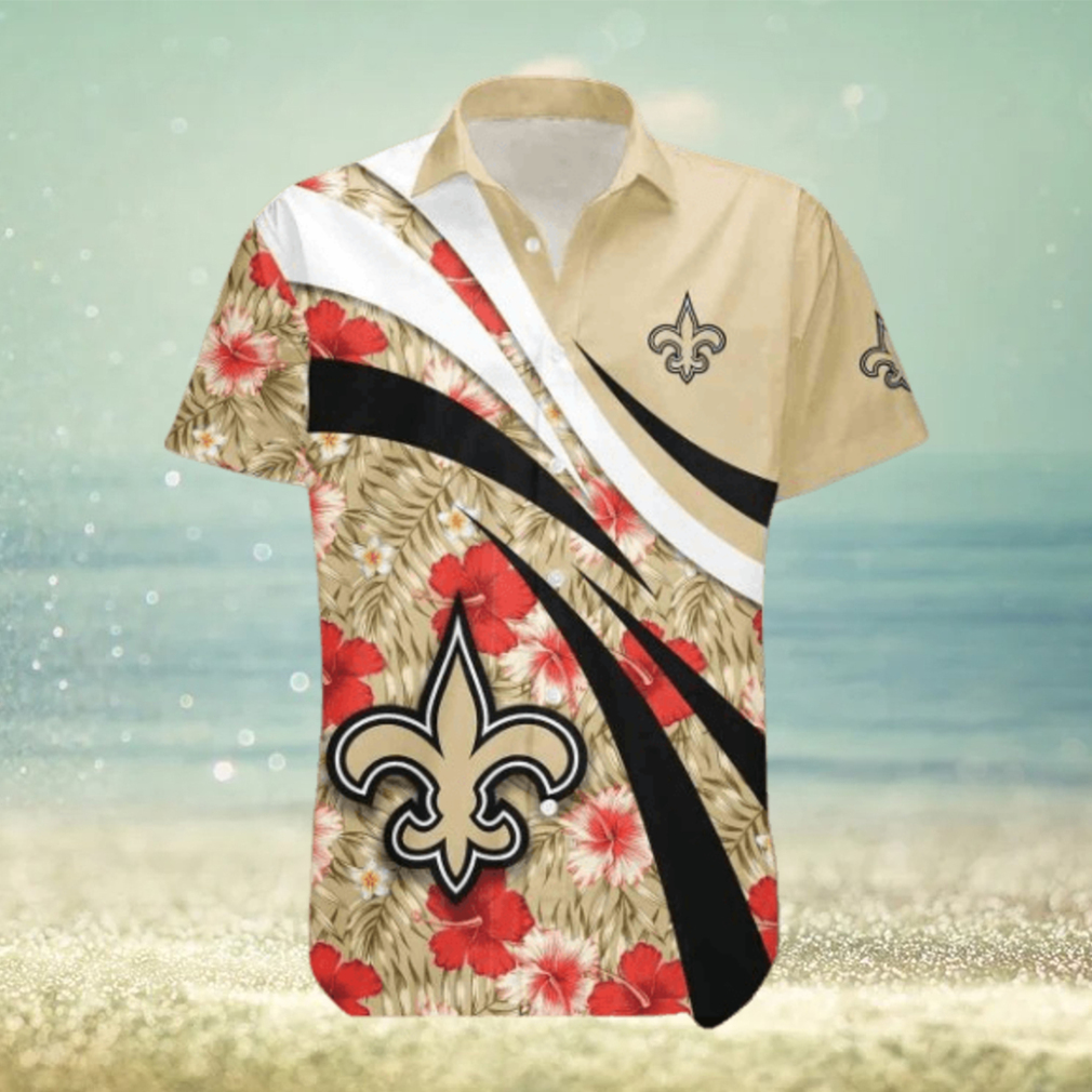 Hibiscus Sport Style New Orleans Saints NFL Hawaiian Shirt Hibiscus Sport Style New Orleans Saints NFL Hawaiian Shirt