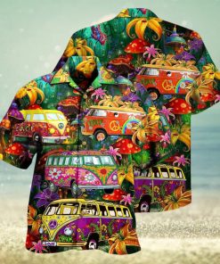 Hippie Bus Peace Life Colorful Style Hawaiian Shirt