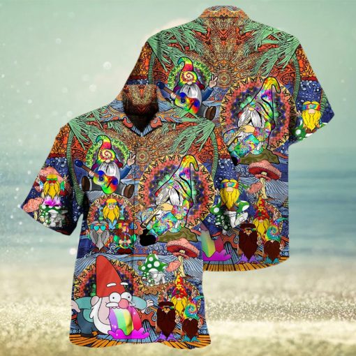 Hippie Gnome Peace Life Color Hawaiian Shirt