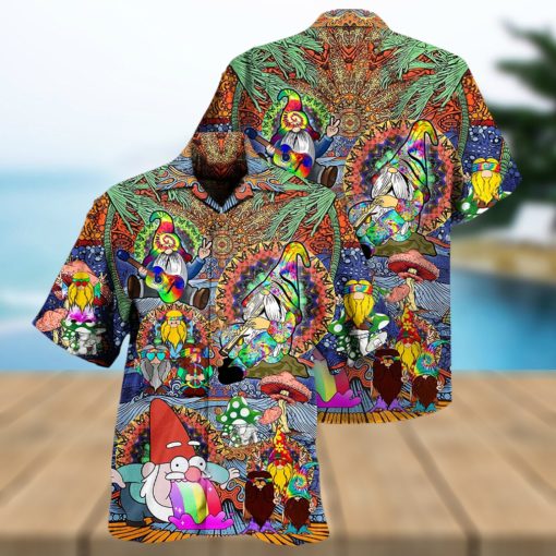 Hippie Gnome Peace Life Color Hawaiian Shirt