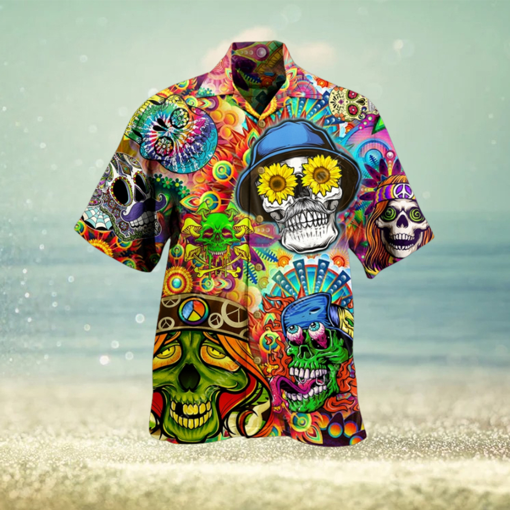 Hippie Hawaiian Shirt Hippie Skull High Hippie Style Hawaii Aloha Shirt Hippie Hawaiian Shirt Hippie Skull High Hippie Style Hawaii Aloha Shirt