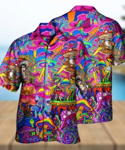 Hippie Magic Trippy Mushroom Awesome Hawaiian Shirt