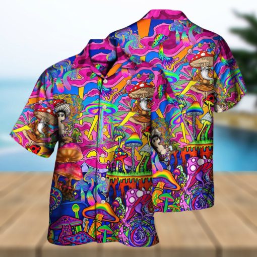 Hippie Magic Trippy Mushroom Awesome Hawaiian Shirt