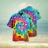 Hippie Car Humankind Be Both Peace Sign Flag On Swirl Tie Dye Hawaiian Shirt