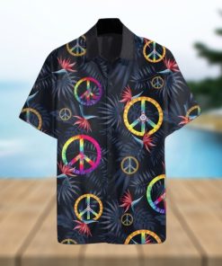 Hippie Tropical Sign Of Peace Hawaiian Shirt