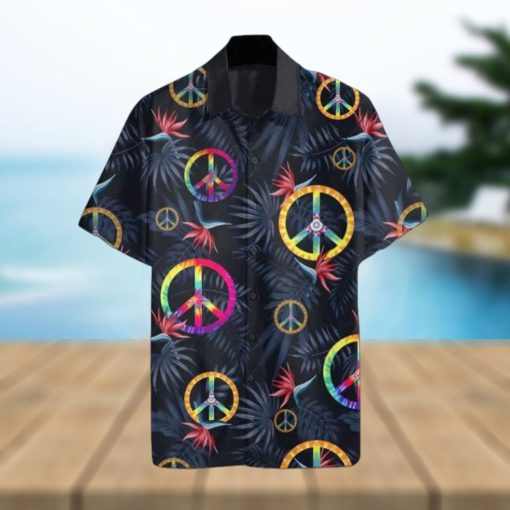 Hippie Tropical Sign Of Peace Hawaiian Shirt
