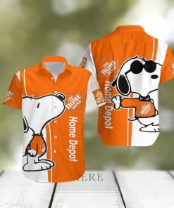 Home Depot Logo Brand Snoopy Hawaiian Shirt Gift Summer