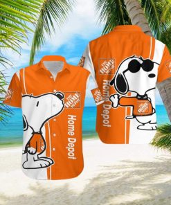 Home Depot Logo Brand Snoopy Hawaiian Shirt Gift Summer