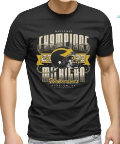 Homefield Navy Michigan Wolverines College Football Playoff 2023 National Champions Helmet T Shirt, hoodie, sweater, long sleeve and tank top Homefield Navy Michigan Wolverines College Football Playoff 2023 National Champions Helmet T Shirt
