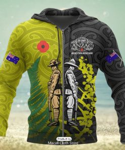 Honor And Respect Day Australia And Kiwi Yelow Flower Hoodie 3D
