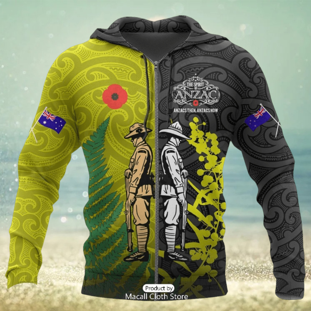 Honor And Respect Day Australia And Kiwi Yelow Flower Hoodie 3D Honor And Respect Day Australia And Kiwi Yelow Flower Hoodie 3D