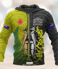 Honor And Respect Day Australia And Kiwi Yelow Flower Hoodie 3D