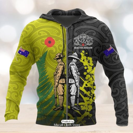 Honor And Respect Day Australia And Kiwi Yelow Flower Hoodie 3D