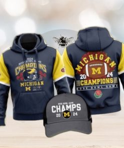 Hot Trend Michigan Football Champions Rose Bowl 2024 3d Hoodie