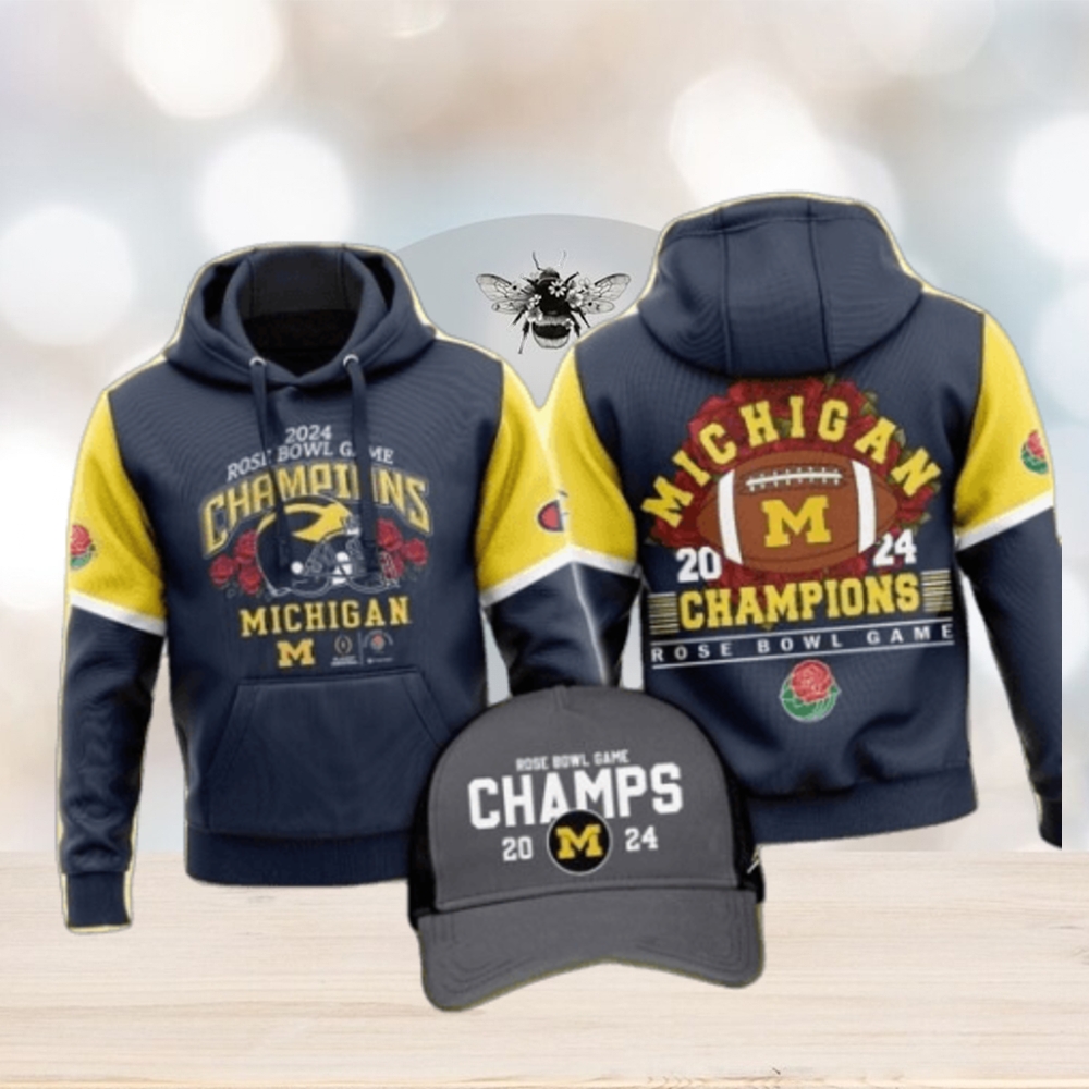Hot Trend Michigan Football Champions Rose Bowl 2024 3d Hoodie Hot Trend Michigan Football Champions Rose Bowl 2024 3d Hoodie