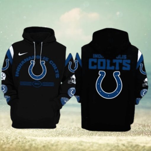 Hot Trending Indianapolis Colts Nfl Throwback Black 3d Hoodie