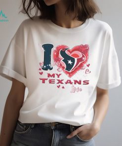 Houston Texans Fan Love Texans Pink Fleece TShirt