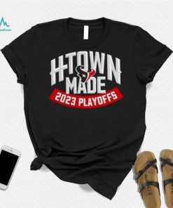 Houston Texans Fanatics Branded Navy 2023 NFL Playoffs H Town Made Logo Shirt