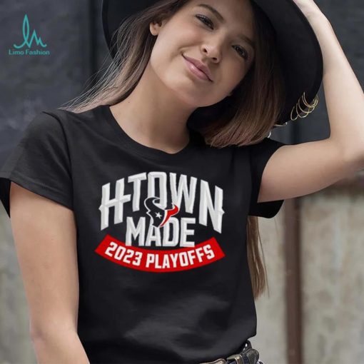 Houston Texans Fanatics Branded Navy 2023 NFL Playoffs H Town Made Logo Shirt