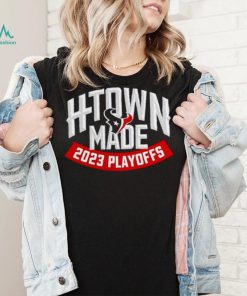 Houston Texans Fanatics Branded Navy 2023 NFL Playoffs H Town Made Logo Shirt