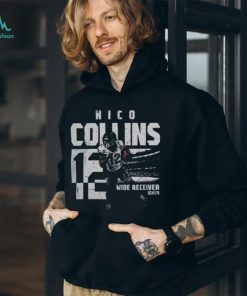 Houston Texans Football Nico Collins Number 12 Player Wide Receiver Pose Shirts
