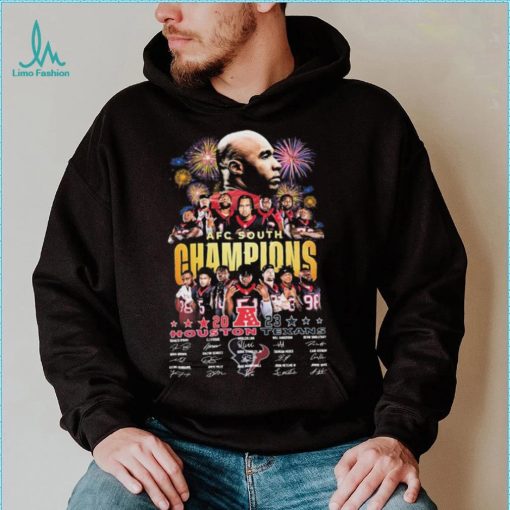 Houston Texans Football Team AFC South Champions 2023 Signatures Shirt