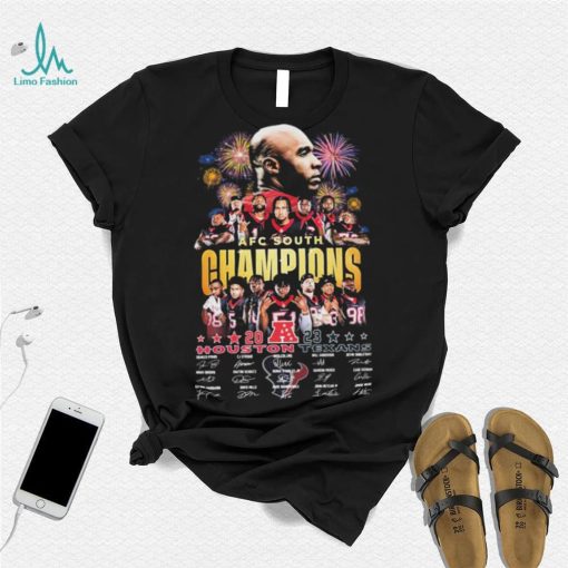 Houston Texans Football Team AFC South Champions 2023 Signatures Shirt