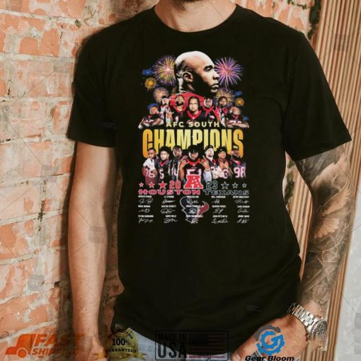 Houston Texans Football Team AFC South Champions 2023 Signatures Shirt