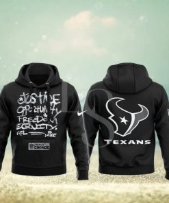 Houston Texans NFL Justice Opportunity Equity Freedom Hoodie 3D