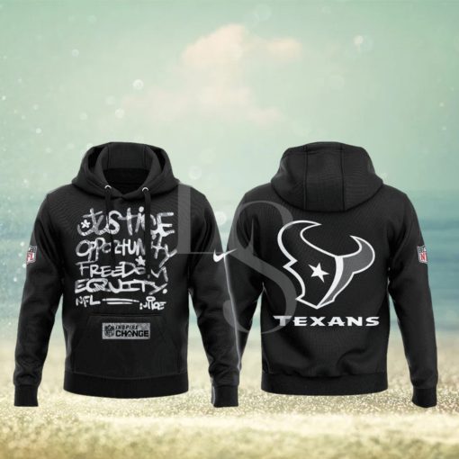 Houston Texans NFL Justice Opportunity Equity Freedom Hoodie 3D