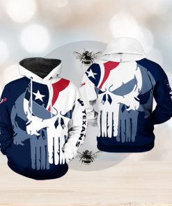 Houston Texans NFL Team Skull 3D Printed Hoodie