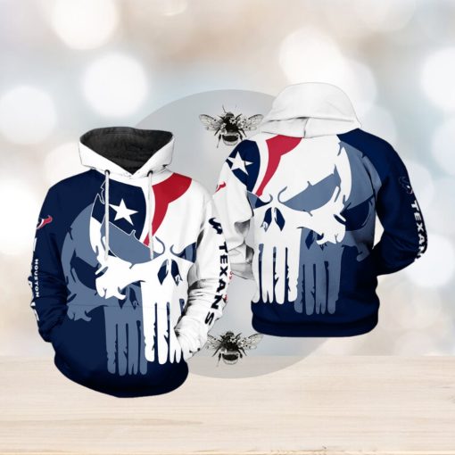 Houston Texans NFL Team Skull 3D Printed Hoodie